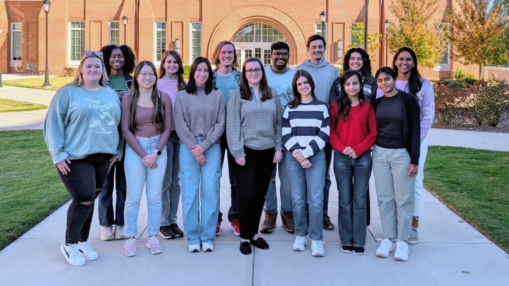 Group photo of Brisbois Lab outside iSTEM2